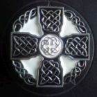 Black and White Celtic Cross Buckle